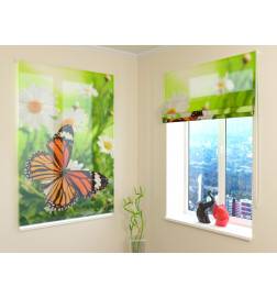 Roman blind - butterflies and chamomile - ARREDALACASA