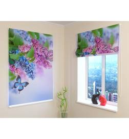 Roman blind - with the butterfly in the garden - FIREPROOF