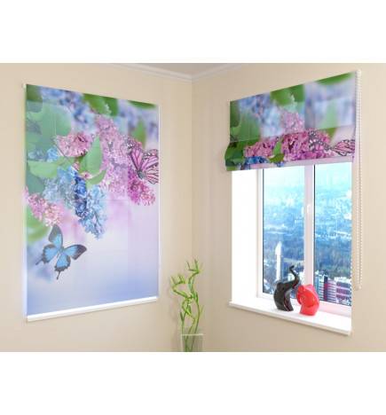 Roman blind - with the butterfly in the garden