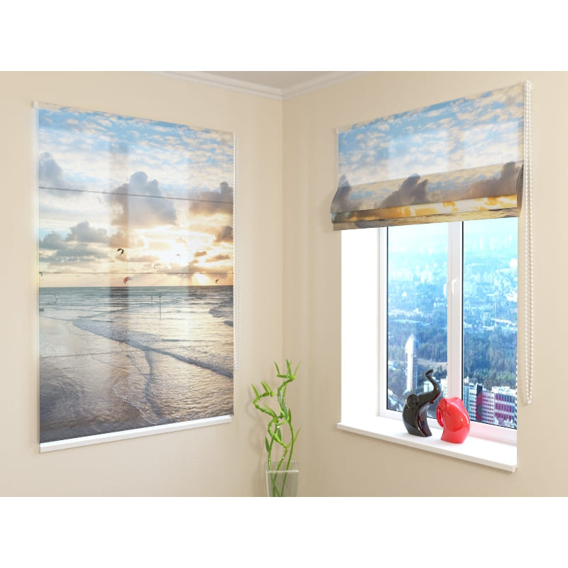 68,00 € Roman blind - on the ocean shore - FURNISH HOME