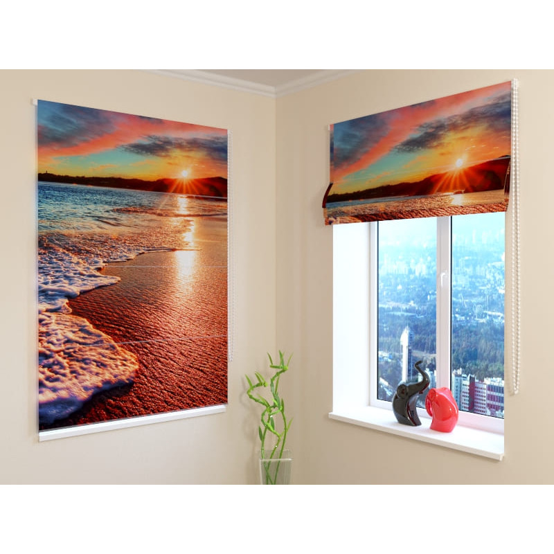 68,50 € Persiana romana - amanecer sobre el mar - OSCURANTE 68,50 € Persiana romana - amanecer sobre el mar - OSCURANTE