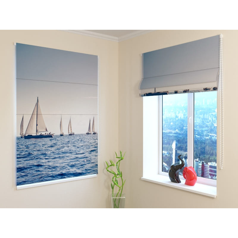 92,99 € Roman blind - with sailboats - FIREPROOF