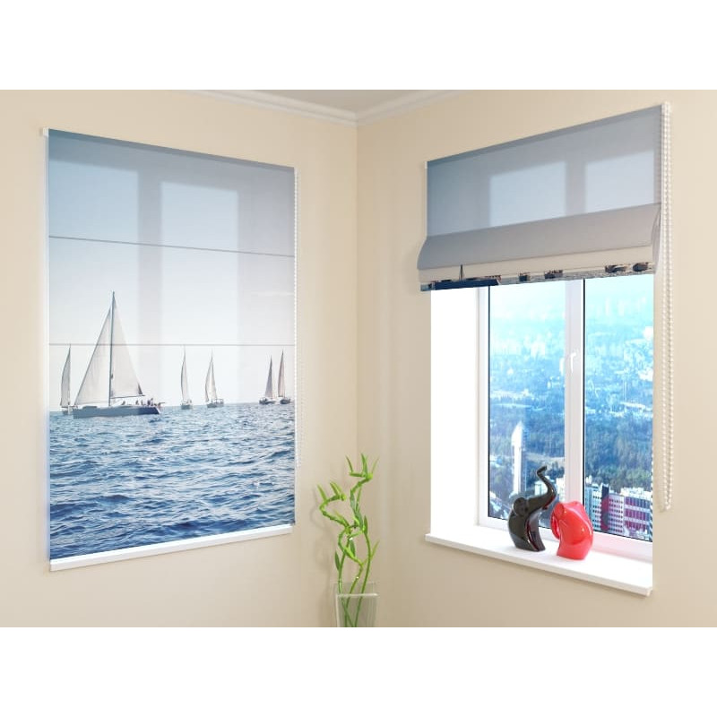 68,00 € Raffrollo – mit Segelbooten – ARREDALACASA