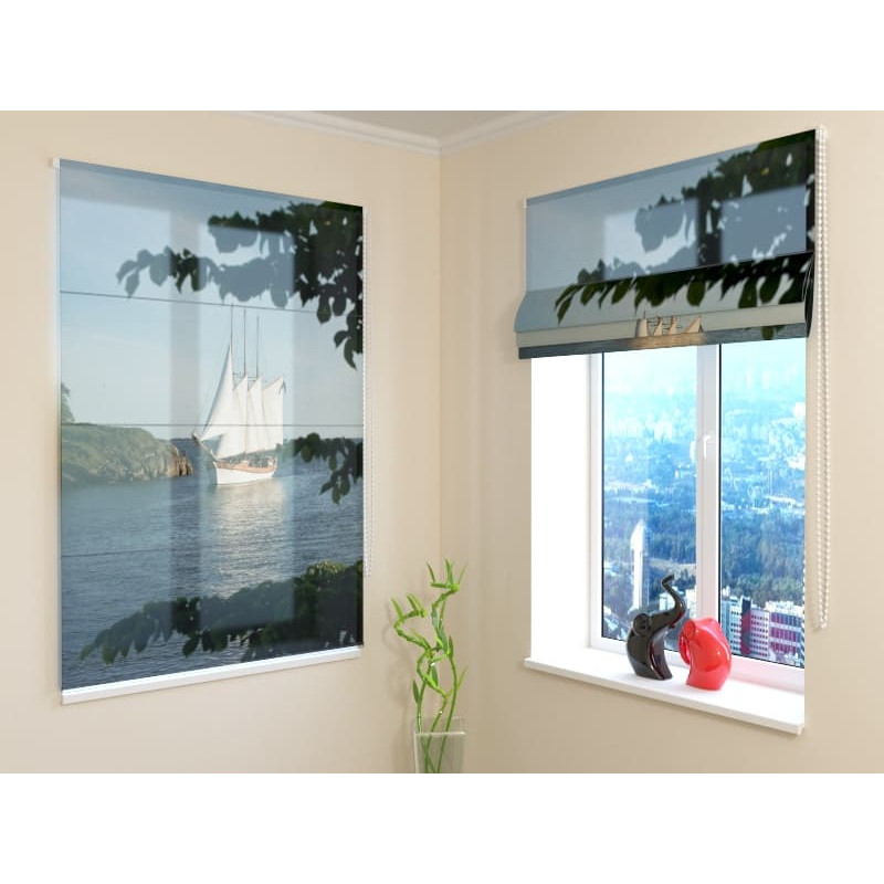 68,00 € Roman blind - with a sailboat - FURNISH HOME