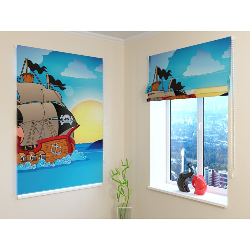 92,99 € Roman blind - with pirate boat - FIREPROOF