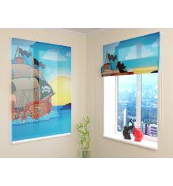 Roman blind - with pirate boat - FURNISH HOME