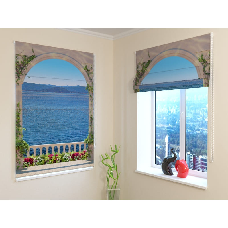 92,99 € Rimska zavesa - z balkonom s pogledom na morje - OGNJEVARNA