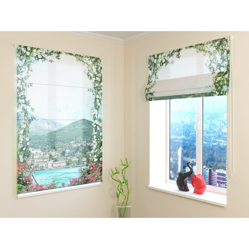 68,00 € Roman blind - the window with flowers on the sea
