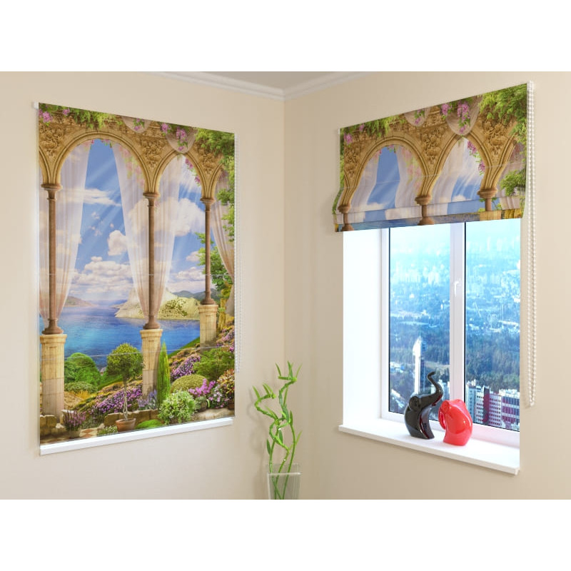 92,99 € Roman blind - with arches over the sea - FIREPROOF