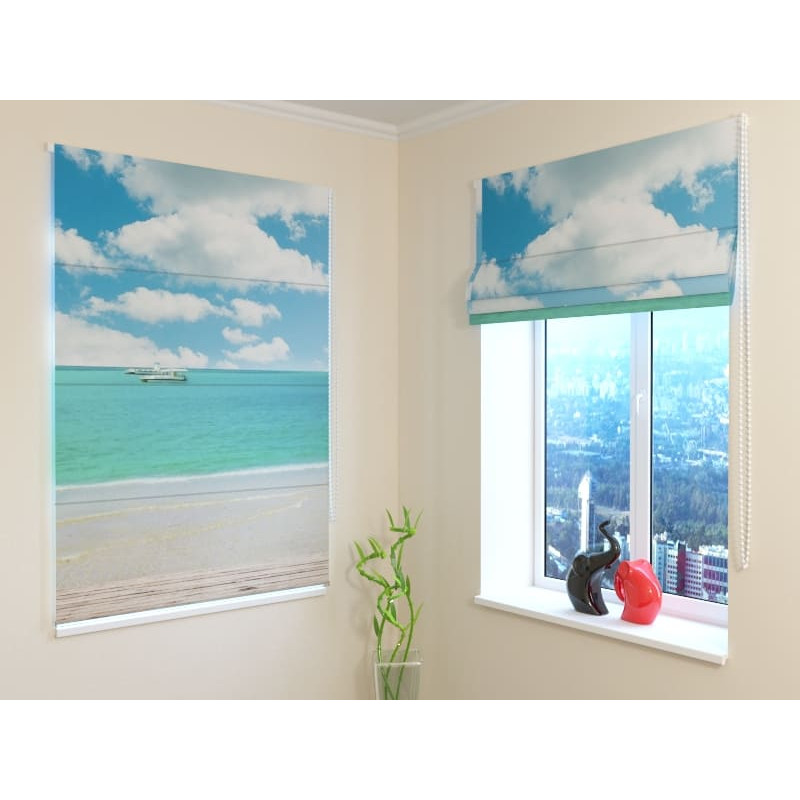 92,99 € Roman blind - with crystal clear sea - FIREPROOF