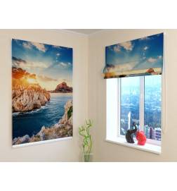 Roman blind - with the Sicilian sea - FIREPROOF