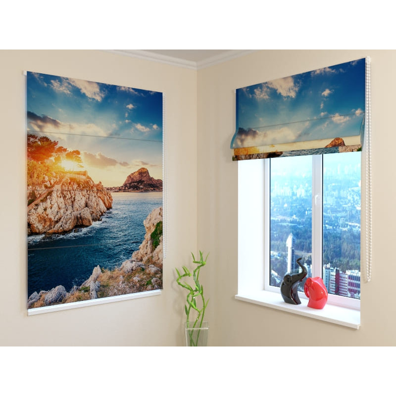 92,99 € Roman blind - with the Sicilian sea - FIREPROOF