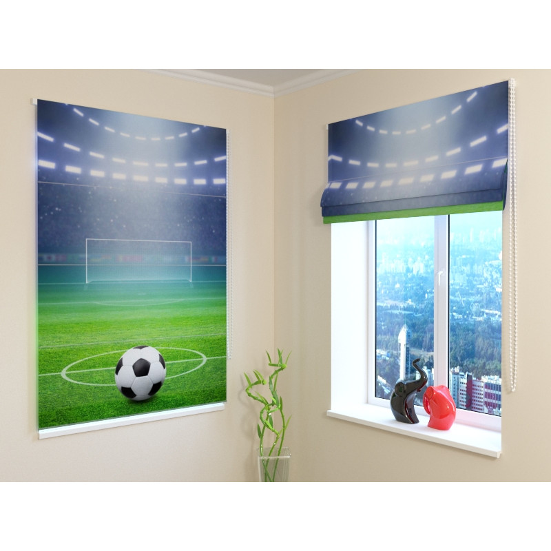 92,99 € Vouwgordijn - met voetbalstadion - BRANDWEREND