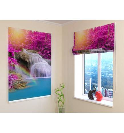 92,99 € Roman blind - with waterfalls and flowers - FIREPROOF