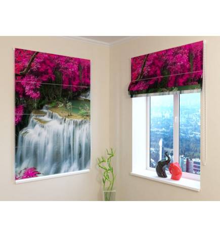 Roman blind - with a large waterfall - FIREPROOF