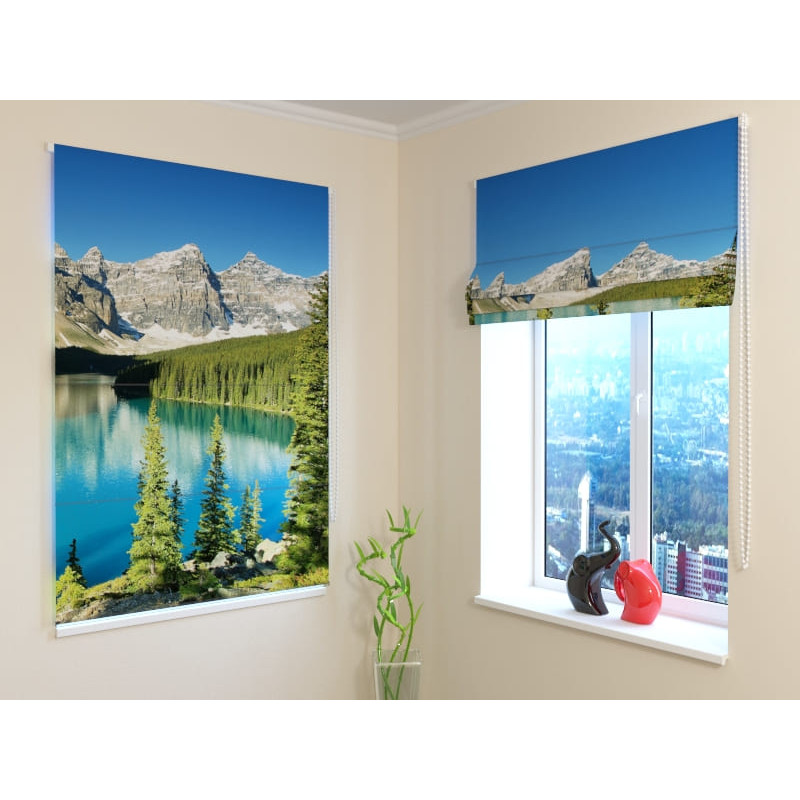 92,99 € Roman blind - with a mountain lake - FIREPROOF
