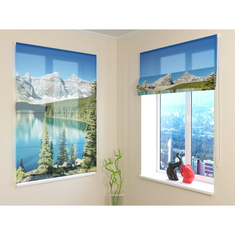 68,00 € Raffrollo - mit Bergsee 68,00 € Raffrollo - mit Bergsee