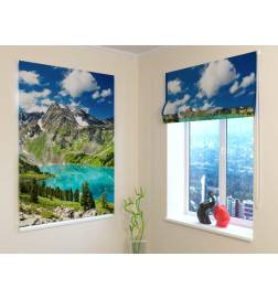 Roman blind - with the lake and the mountains - FIREPROOF