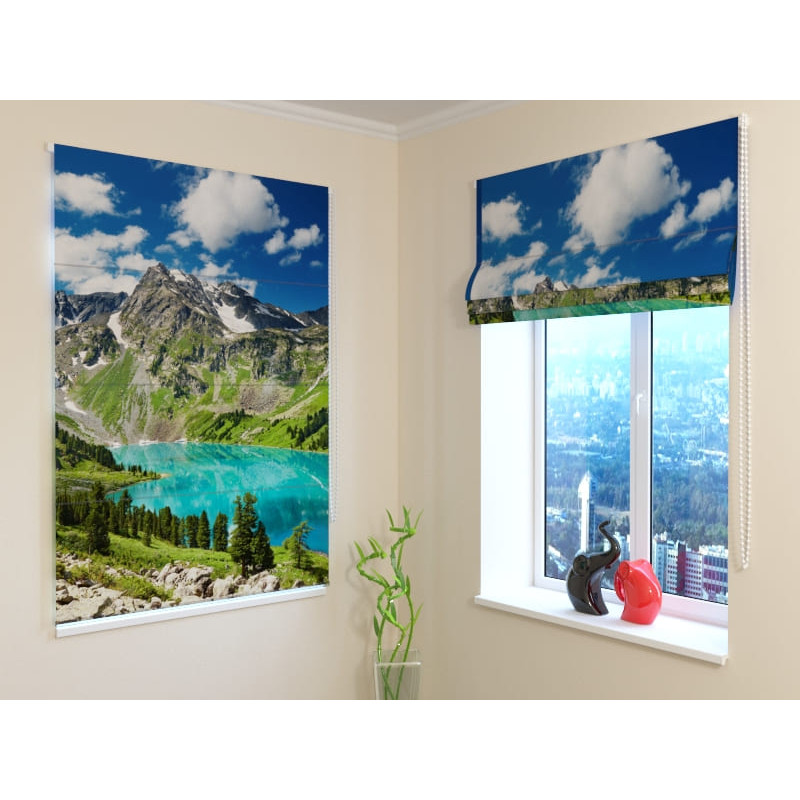 92,99 € Roman blind - with the lake and the mountains - FIREPROOF