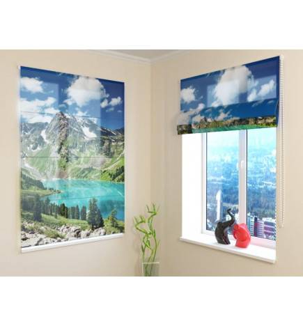 Roman blind - with the lake and the mountains