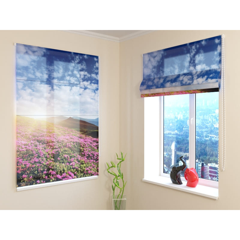 68,00 €Cortina romana - com flores da montanha - ARREDALACASA