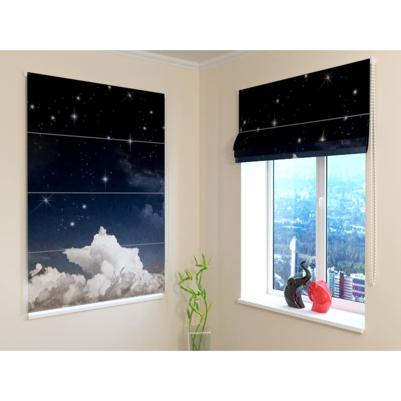 92,99 € Roman blind - with clouds and stars - FIREPROOF
