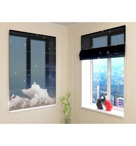 Roman blind - with clouds and stars - FURNISH HOME
