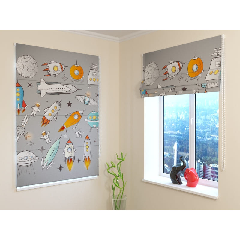 92,99 € Roman blind - with spaceships - FIREPROOF