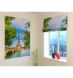 Roman blind with the Eiffel tower - BLACKOUT