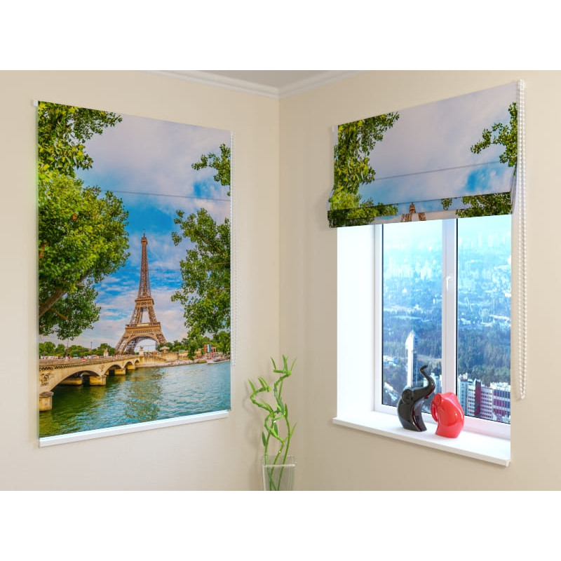 68,50 € Roman blind with the Eiffel tower - BLACKOUT