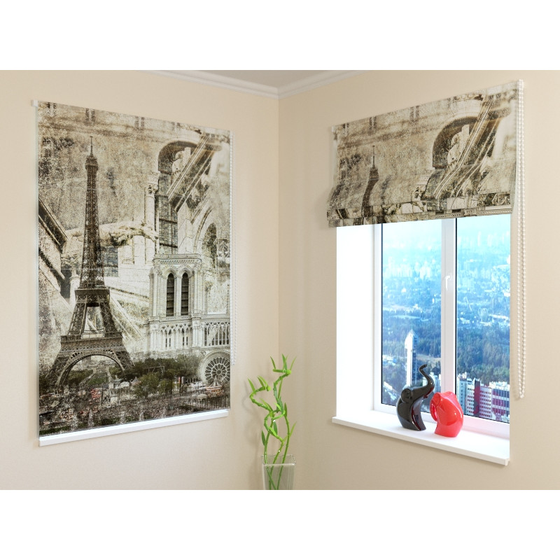 92,99 € Roman blind - with black and white Paris - FIREPROOF