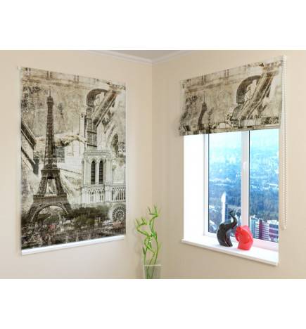 Roman blind - with Paris in black and white - OSCURANTE