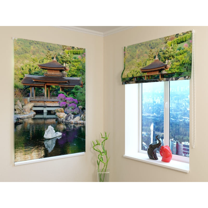 68,50 €Cortina romana - oriental e floral - ESCURECIMENTO