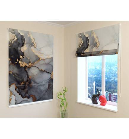 Roman blind - with gray marble - FIREPROOF