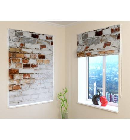 Roman blind - with an old wall - FIREPROOF