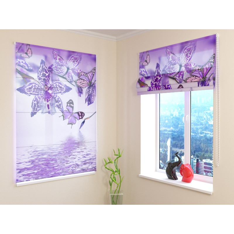 68,00 € Roman blind - with butterfly on the lake - ARREDALACASA
