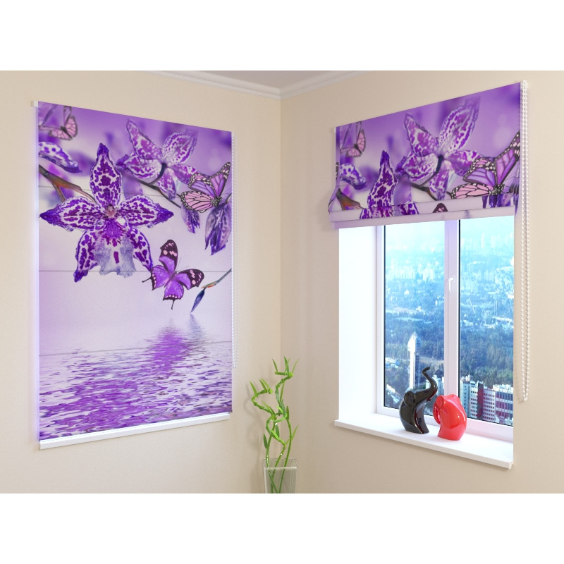 92,99 € Roman blind - with butterfly on the lake - FIREPROOF