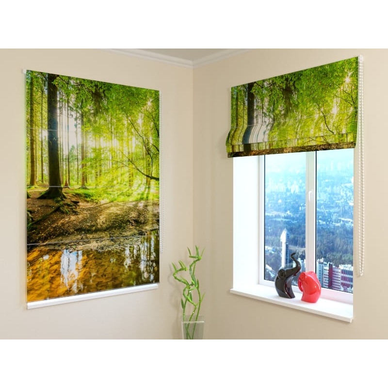 92,99 € Roman blind - with the pond in the woods - FIREPROOF