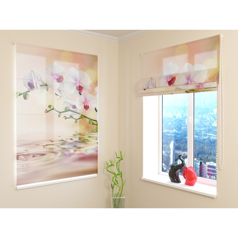 68,00 € Roman blind - with lake and orchids