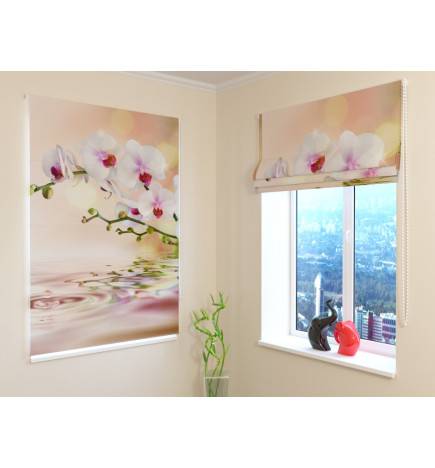 68,50 € Roman blind - with lake and orchids - DARKENING