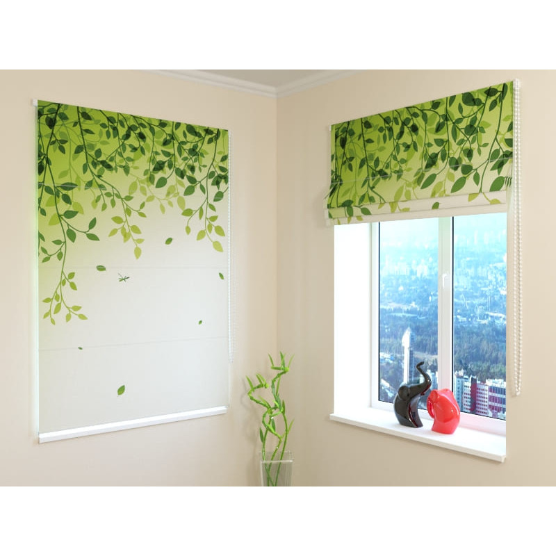 92,99 € Roman blind - with lots of leaves - FIREPROOF