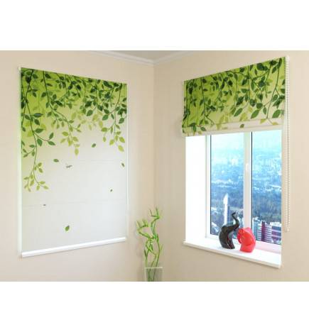 68,50 € Roman blind - with lots of leaves - BLACKOUT