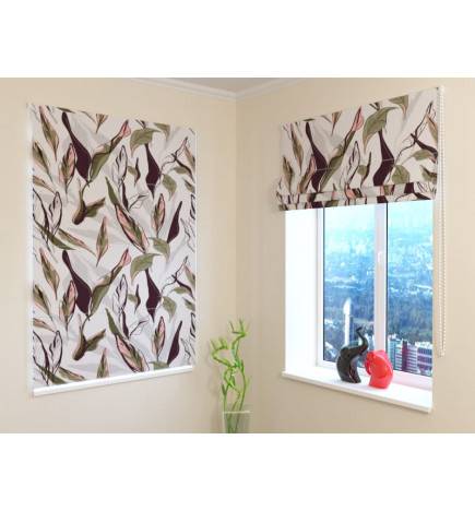 92,99 € Roman blind - with autumn leaves - FIREPROOF