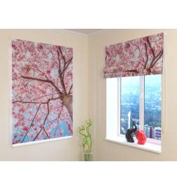Roman blind - with a flowering tree - FIREPROOF