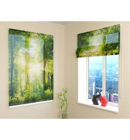 Roman blind - with a forest - FURNISH HOME