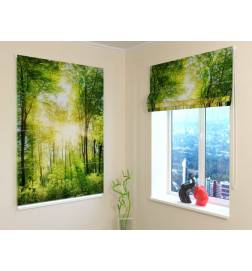 Roman blind - with a forest - BLACKOUT