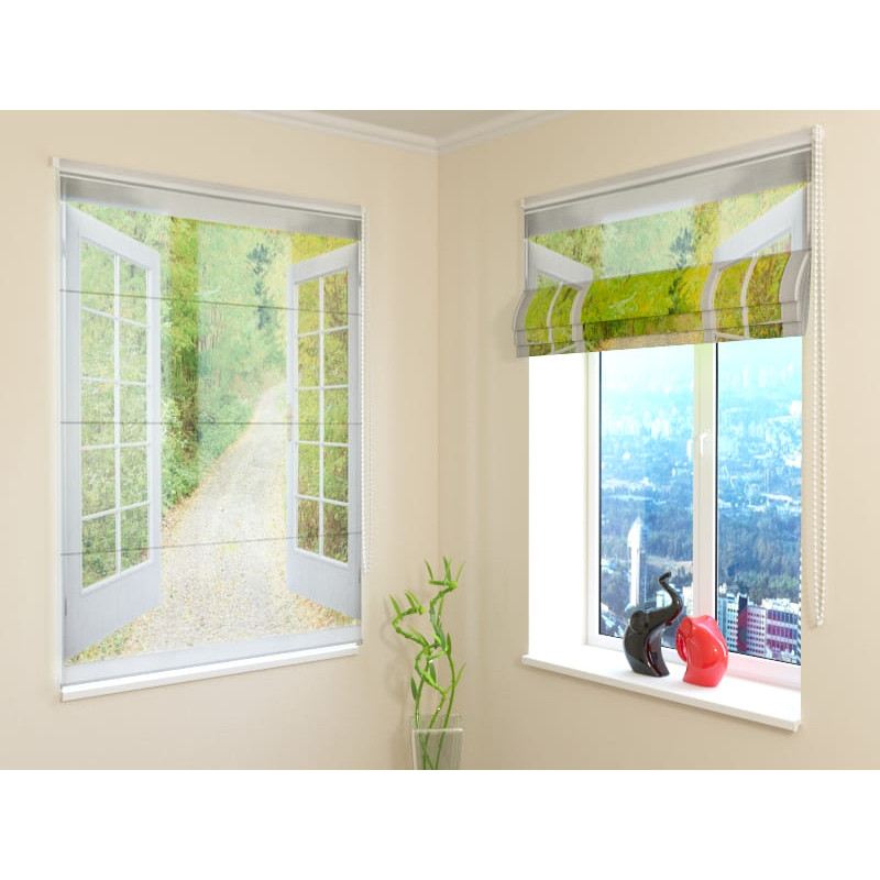 68,00 € Roman blind - with the window on the forest