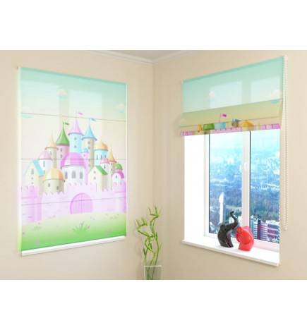 68,00 € Roman blind - with a pink castle - FURNISH HOME