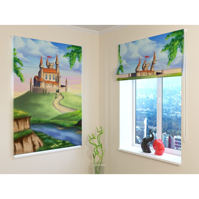 92,99 € Roman blind - with enchanted castle - FIREPROOF