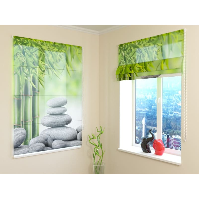 68,00 € Roman blind - with stones and bamboo - ARREDALACASA